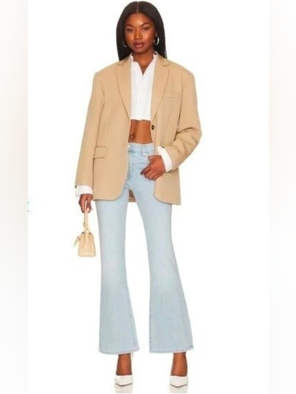 Lovers + Friends Light Blue High-Rise Wide-Leg Jeans Size 27